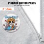 Set Da 100 Bottoni 75 Mm Per Creare Badge | Kit Completo Con Fondo Plastica, Metallo, Carta E Pellicola - 3