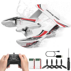 NMM Aereo telecomandato – EPP altamente elastico, aereo Rc a 4 canali con volo fluttuante a 360°, giocattolo per bambini, spettacolo di luci LED, 2 batterie durevoli e scatola regalo - Giochi