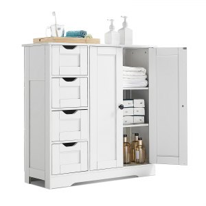 LDAILY Moccha Armadietto da bagno a pavimento, autoportante, con 3 LDAILY Moccha Armadietto da bagno a pavimento, autoportante, con 3
