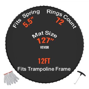 Tappetino Per Trampolino 140 Cm – Ricambio Copertura Molle In Tessuto Oxford, Antiscivolo E Antivento, Per Uso Interno/Esterno, Facile Da Pulire