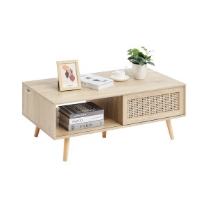 Tavolino Sollevabile VEVOR 106 Cm - Regolabile In Altezza, Con Tasche Portaoggetti, Ideale Per Soggiorno E Bar