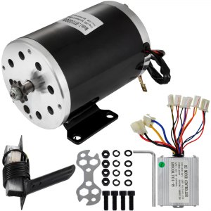 Motore Scooter Elettrico Brush DC ZY1020 Motore Elettrico 24V DC 500W Per Scooter/bici/go-kart - 2800-3000 RPM, Reversibile, Ricambio Motore Bici Elettrica