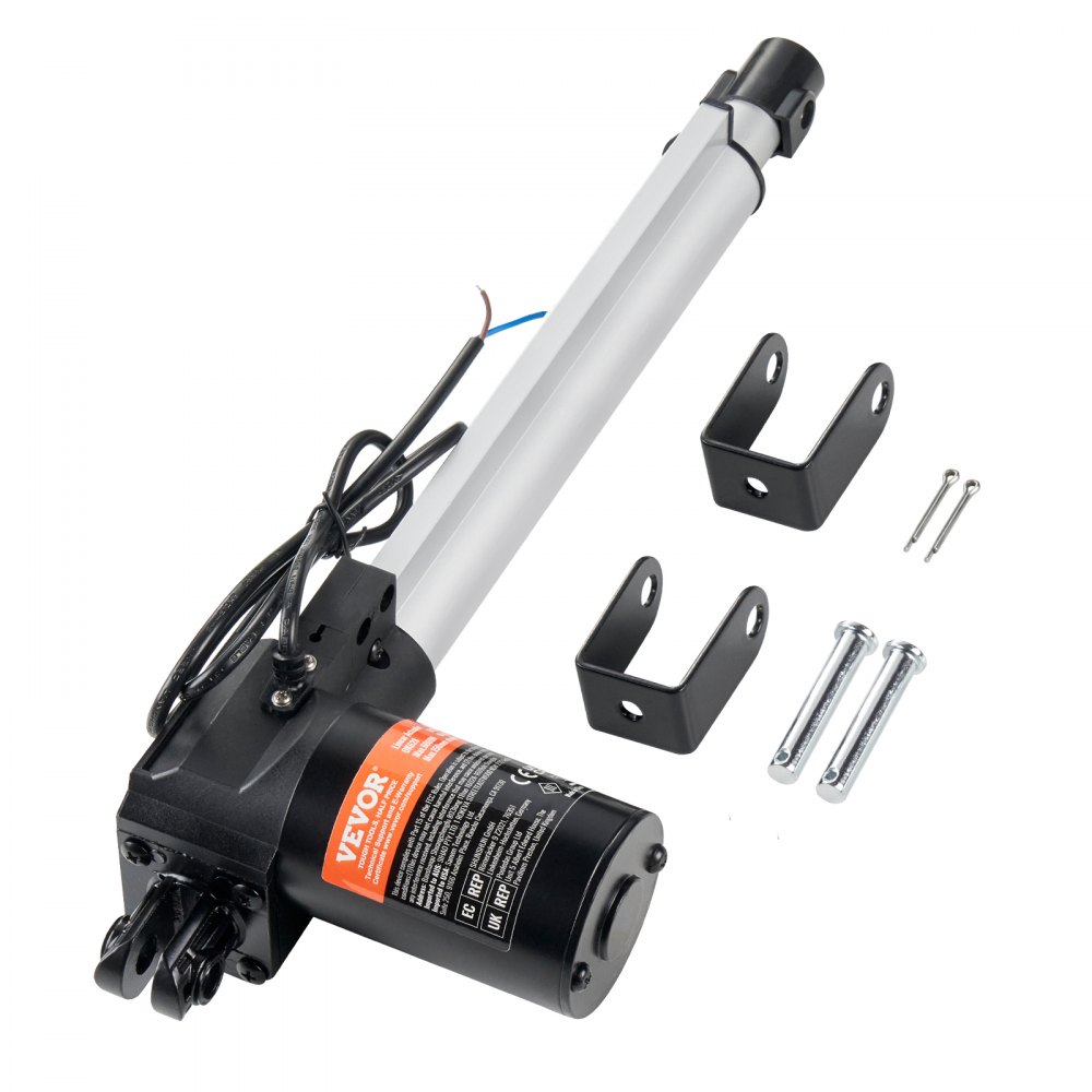 VEVOR Attuatore Lineare 12V Da 16 Pollici (400 Mm) Con 1320 Lbs Di Spinta, IP44, Velocità 0,19"/s Per Automazione Industriale E Sistemi Di Sollevamento