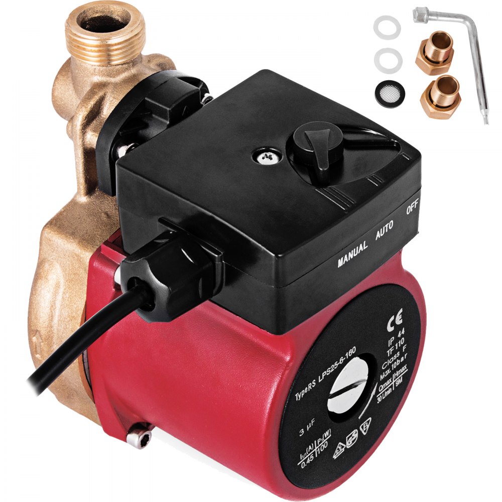 Pompe De Circulation Eau Chaude VEVOR 45W – Débit 60 L/min, Parfaite Pour Chauffage