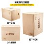 VEVOR 木製プライオボックス プライオメトリックボックス 3in1 プライオジャンプボックス 76x61x50cm ライザー筋力トレーニング