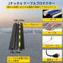 3PCS 2チャンネルゴム ケーブルプロテクターカバー 11000 ポンドの容量 40×9.8×2インチ