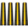 4PCS 1チャンネルゴム ケーブルプロテクターカバー 10Tの耐荷重 102×15.5×3cm
