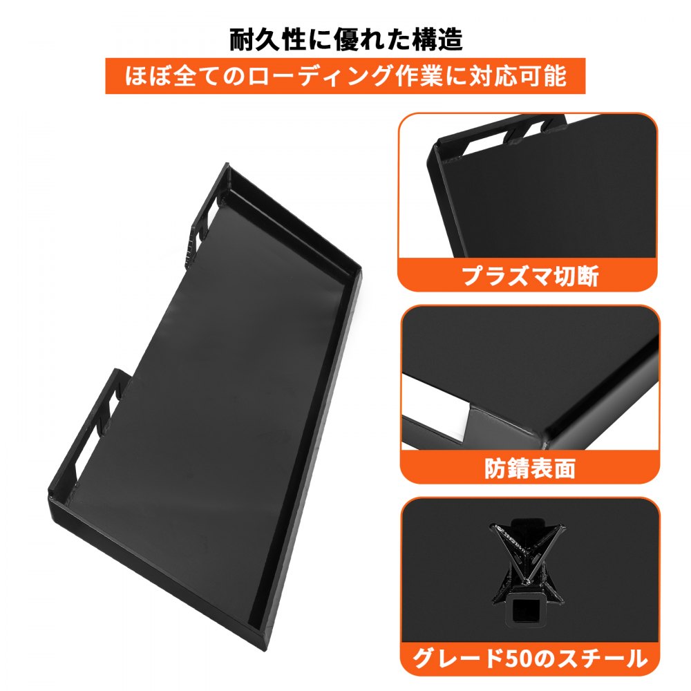 1/4インチ クイックタッチ マウントプレートアタッチメント クボタとボブキャットスキッドステア用