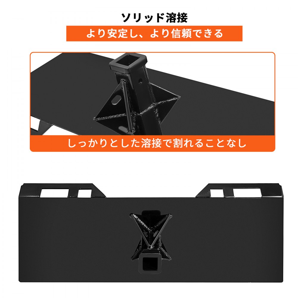 1/4インチ クイックタッチ マウントプレートアタッチメント クボタとボブキャットスキッドステア用