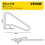 VEVOR プールレール プール手すり 54x36"プール手すり ステンレス鋼グリップカバー付き