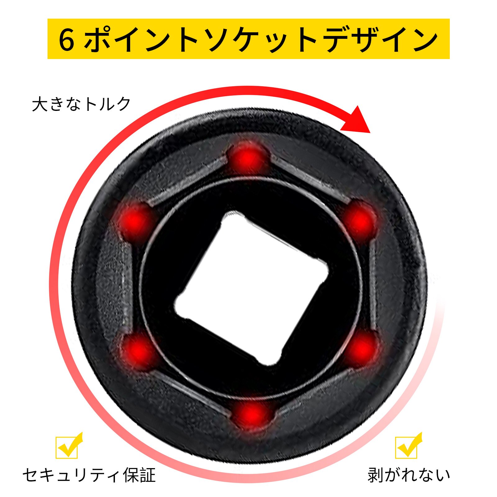 VEVOR インパクトソケットセット 1/2インチ ドライブ 26PCS 標準長インパクトセット 6ポイント