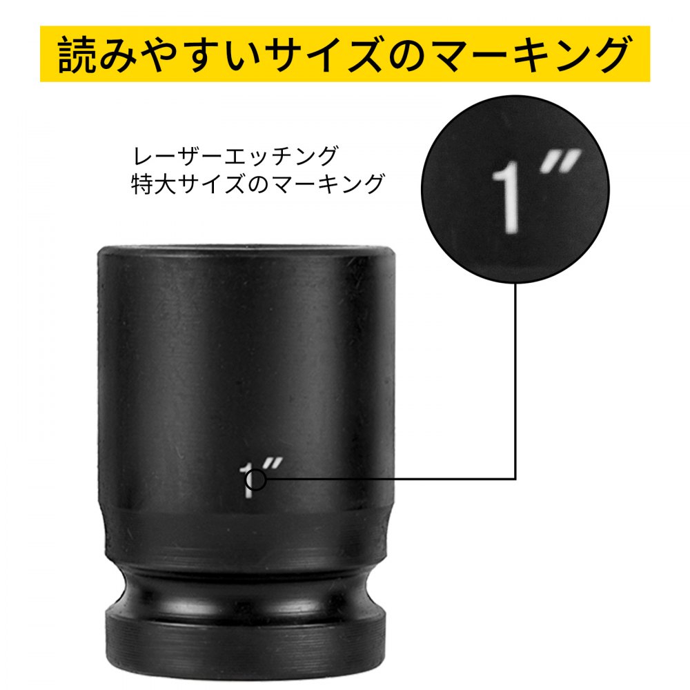 VEVOR インパクトソケットセット 3/4インチ ドライブ 29PCS 3/4インチ-2-1/2インチ 6ポイントソケット