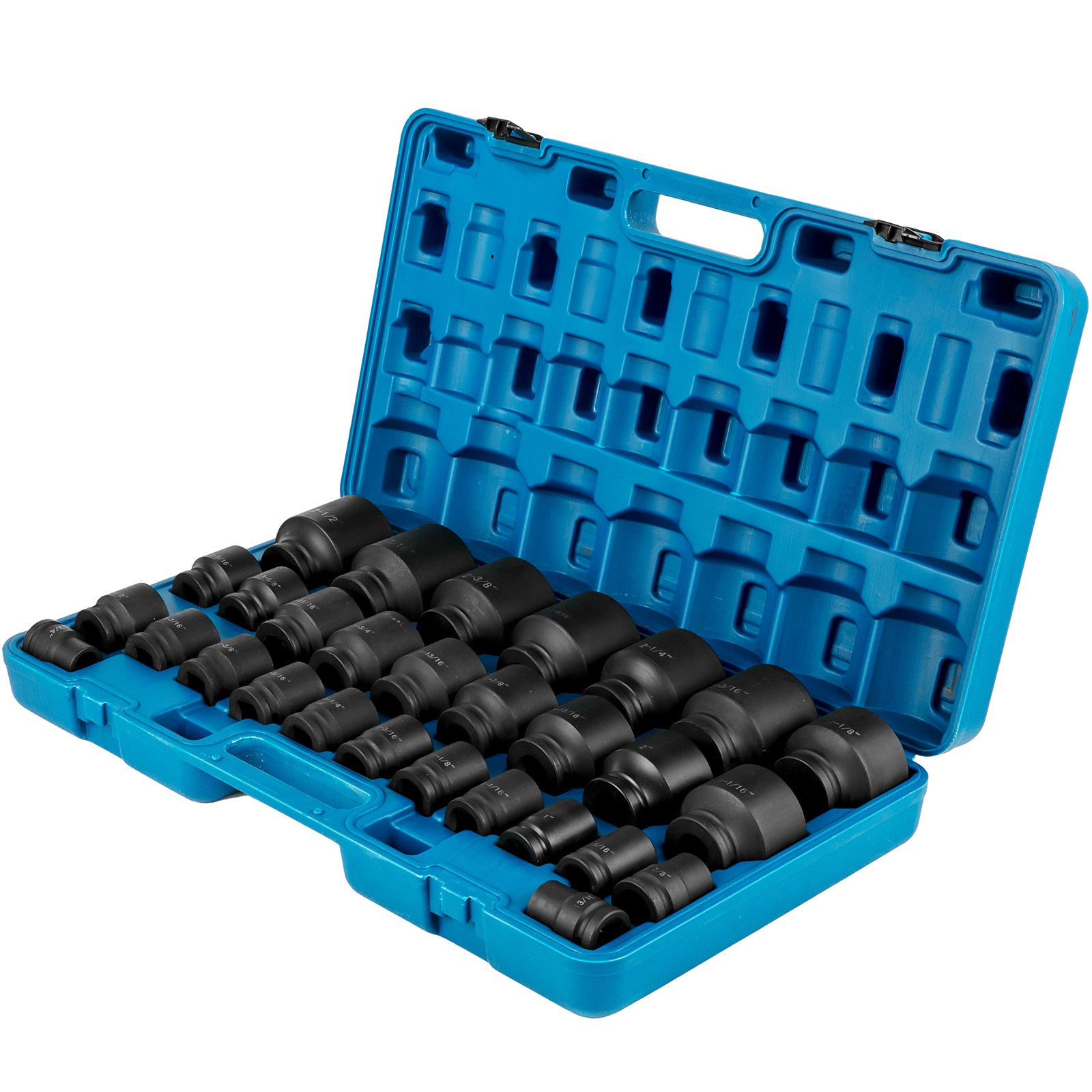 VEVOR インパクトソケットセット 3/4インチ ドライブ 29PCS 3/4インチ-2-1/2インチ 6ポイントソケット