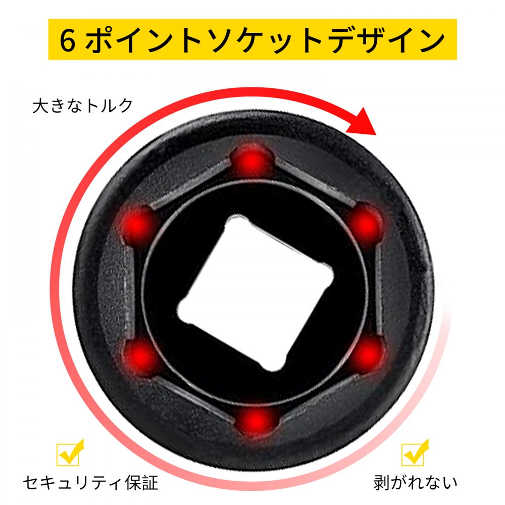 VEVOR インパクトソケットセット 3/8インチ 26PCS 7mm〜19mm ディープ/標準 6ポイントソケット