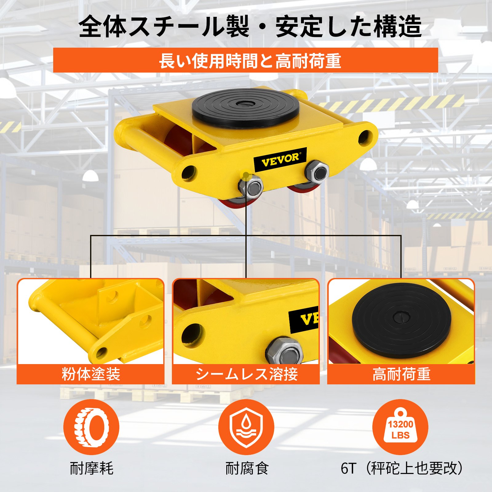 重い機械ドリー 機械類のムーバー スケートローラー 360 度の回転