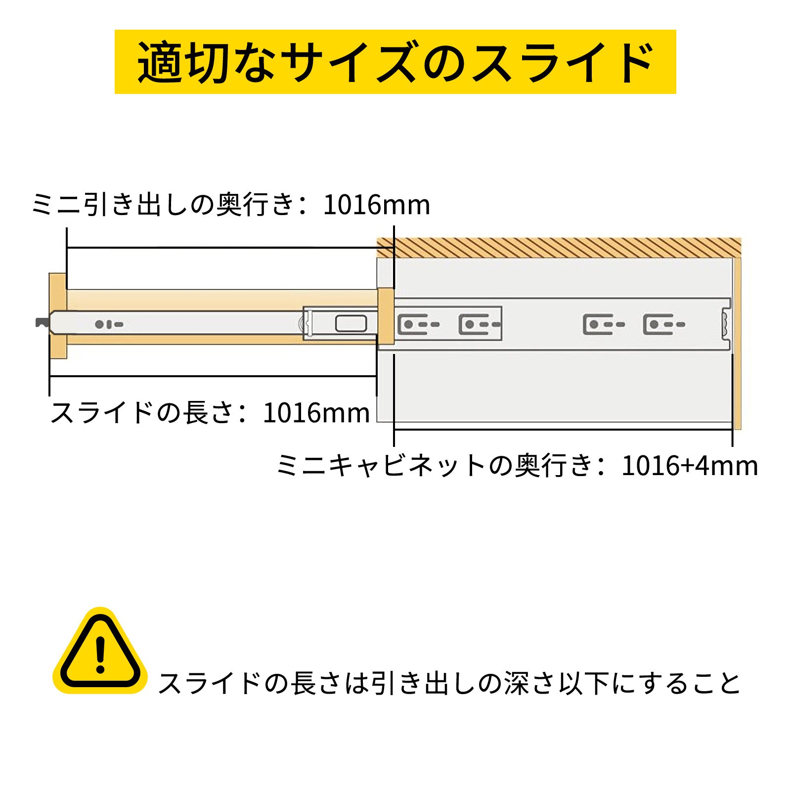 頑丈な引き出しスライドレール 225kg ボールベアリング引き出しスライド 長さ101.6cm ロック付き