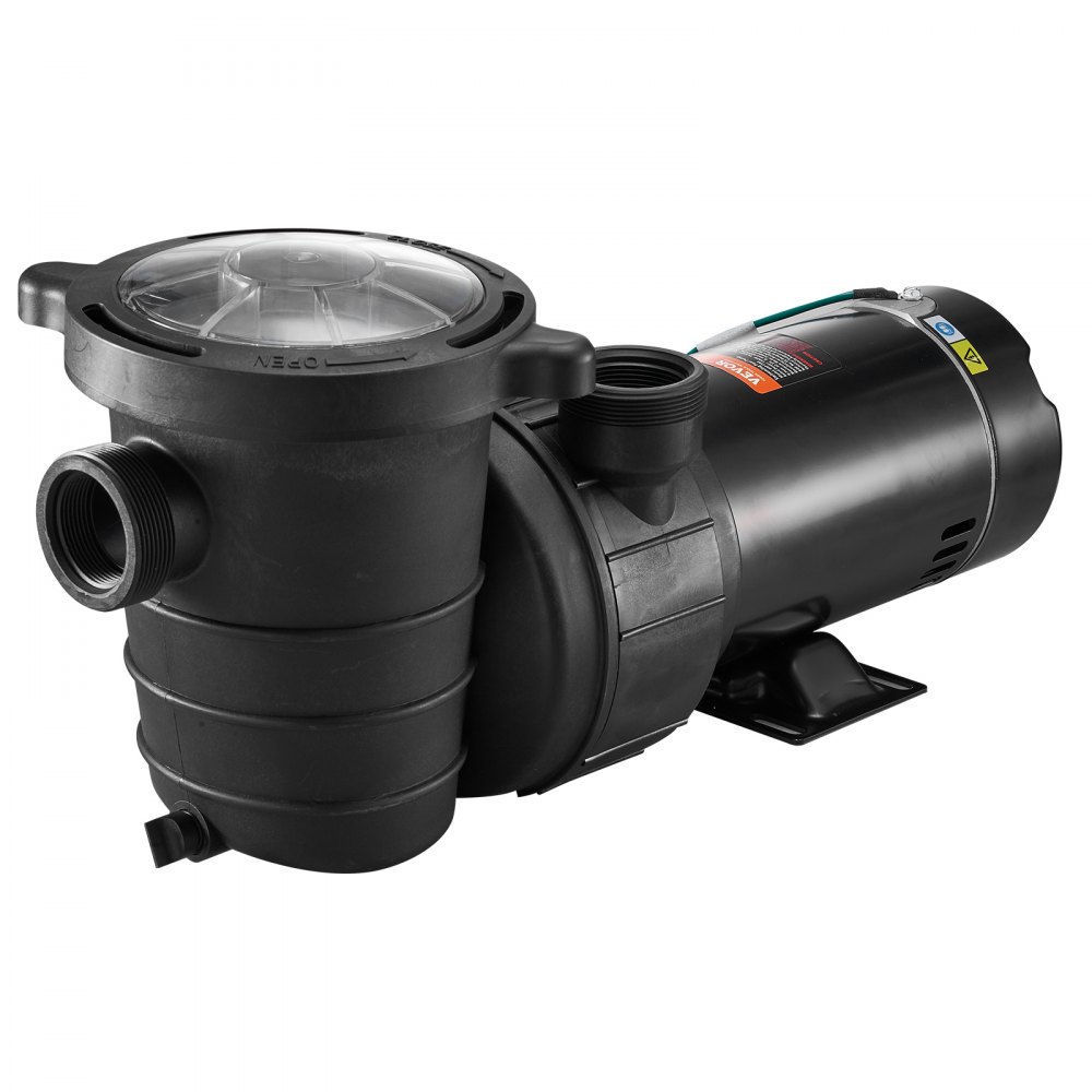 VEVOR 2HP プールポンプ 地上と地上用 90 GPH スイミングプールポンプ（ストレーナー付き）