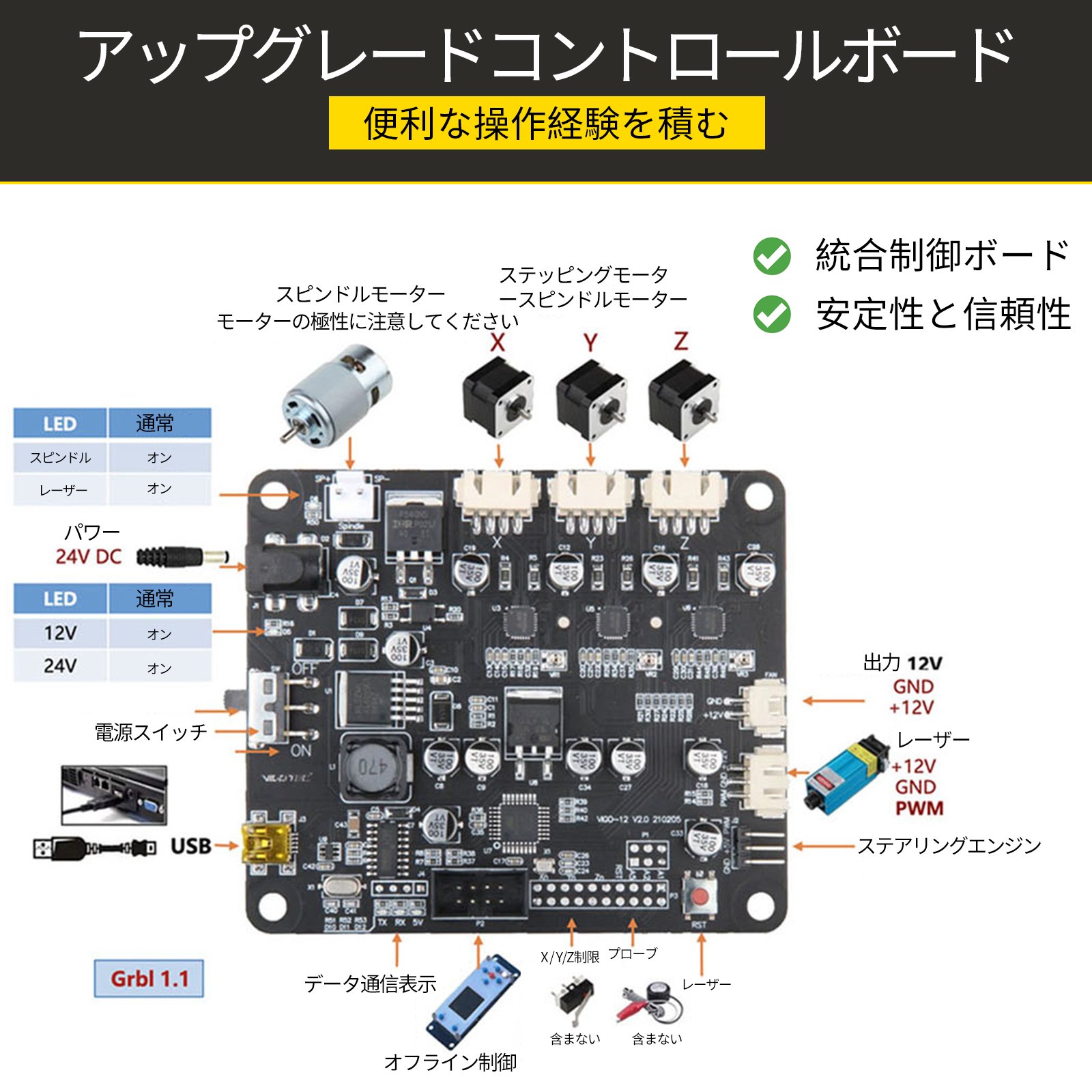 木 PVB PCB のための CNC 3018 DIY 3 の軸線の彫刻家のキット GRBL 制御フライス盤