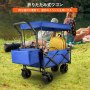 VEVOR 折りたたみ式ワゴンカート 折りたたみ式ガーデンカート シェードビーチユーティリティ付き