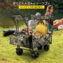 VEVOR 折りたたみ式ワゴンカート、折りたたみ式折りたたみ式ガーデンカート、シェードビーチユーティリティ付き