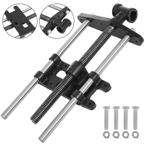 VEVOR 262mm 木工ベンチバイス ウッドクランプロッキング 鋳鉄 500mm ネジ