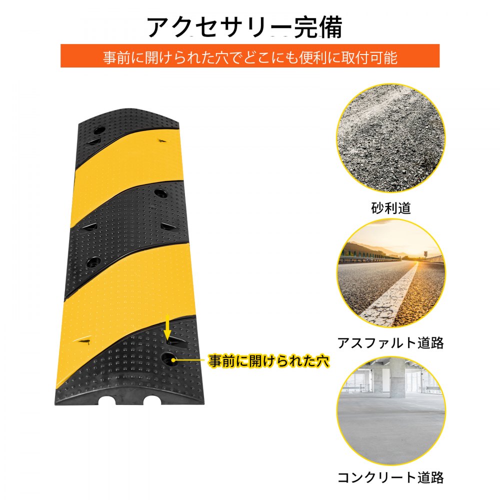 ケーブルプロテクター、2チャンネルゴムスピードバンプドライブウェイ、モジュラー荷重スピードバンプ、チャネルケーブル砂利道路のためのケーブルプロテクターランプ