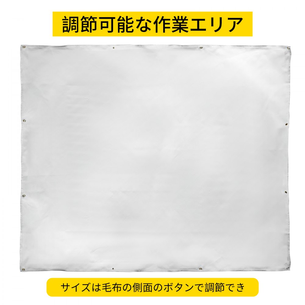 溶接毛布 ガラス繊維 高耐久溶接ブランケット 2.4x3.05m 丈夫な防火毛布 耐火断熱 白