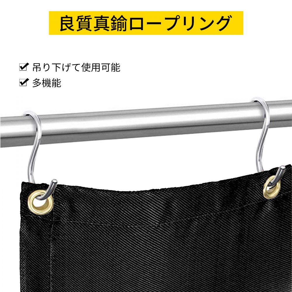溶接毛布 ガラス繊維 高耐久溶接ブランケット 2.4x3.05m 丈夫な防火毛布 耐火断熱 黒