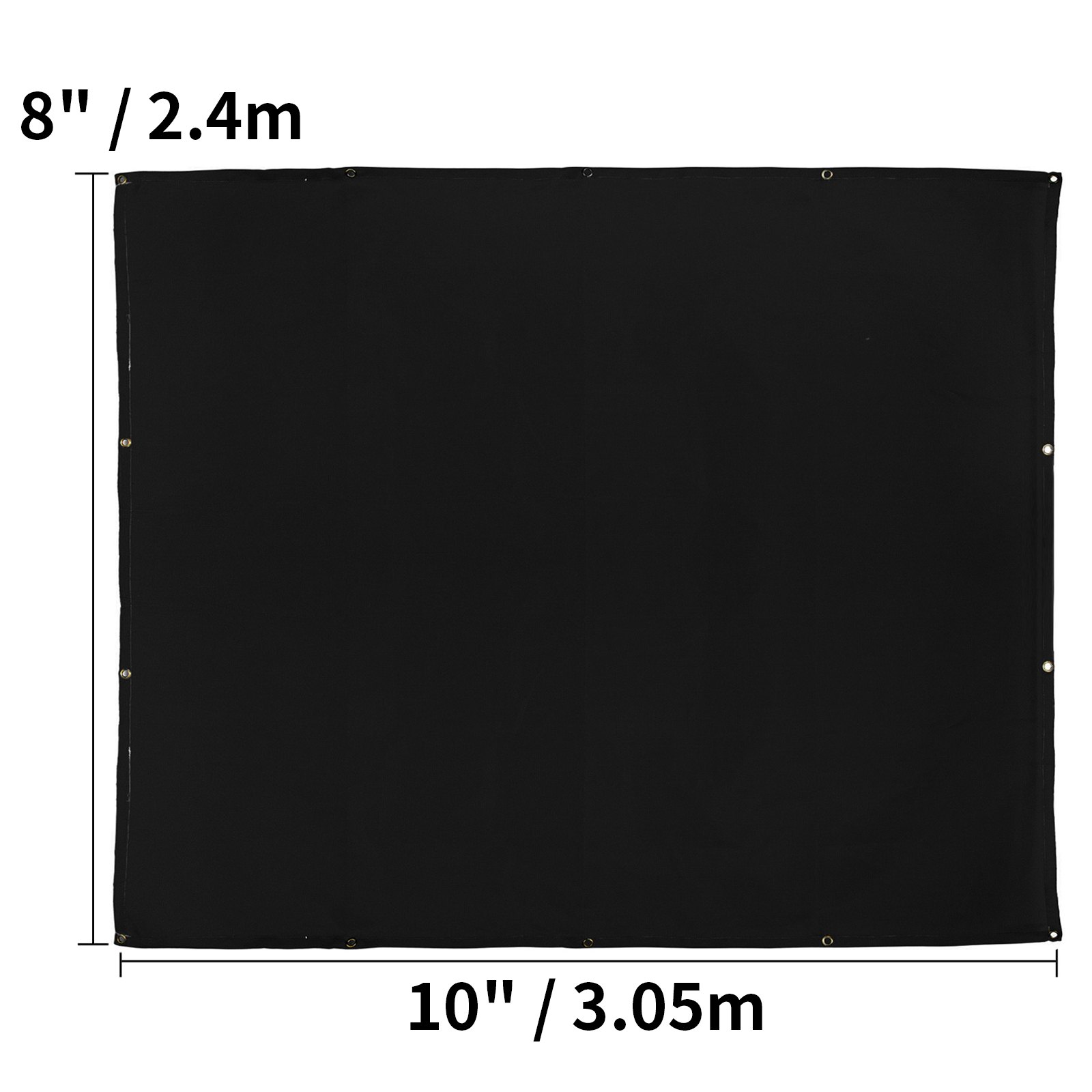 溶接毛布 ガラス繊維 高耐久溶接ブランケット 2.4x3.05m 丈夫な防火毛布 耐火断熱 黒