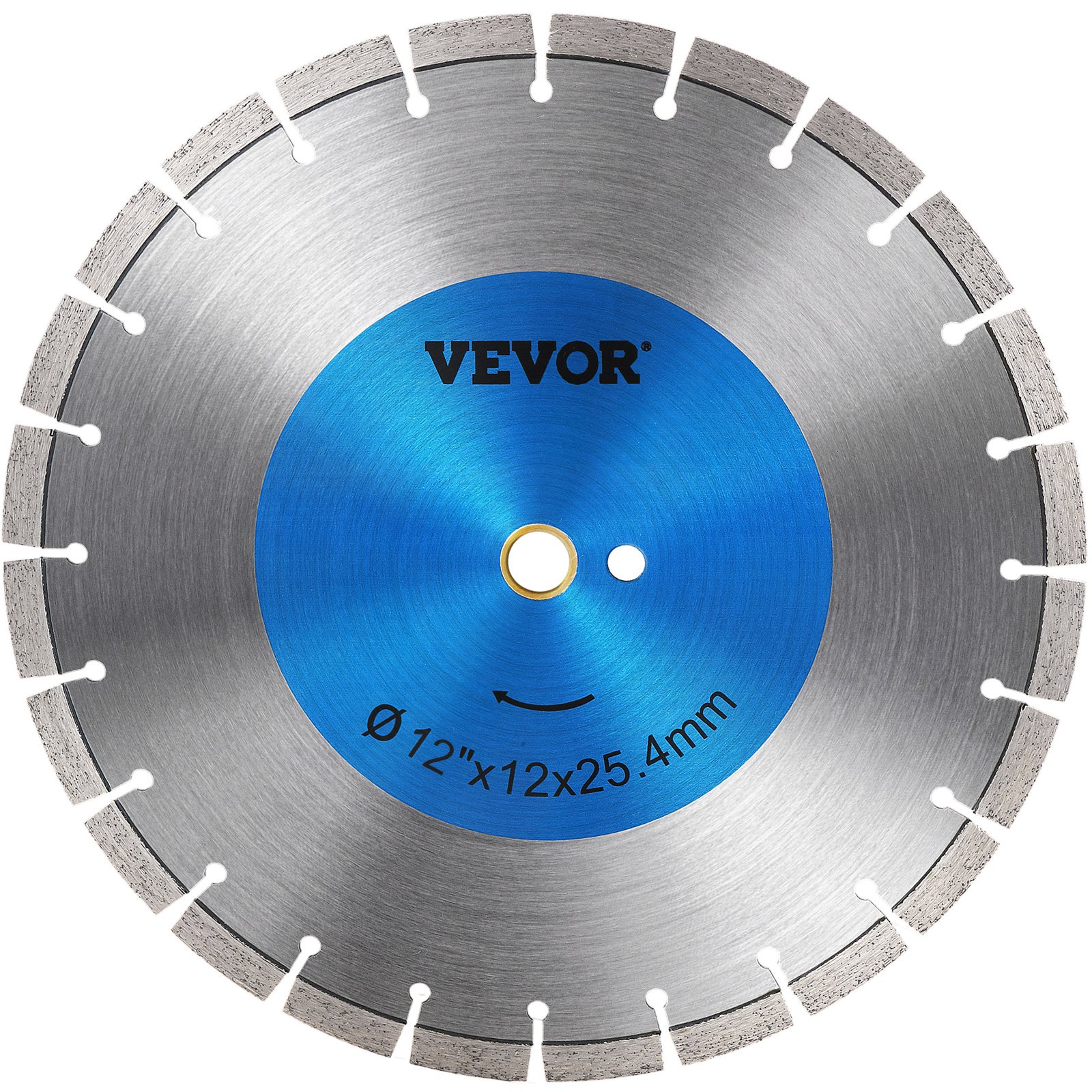 VEVOR 12インチ ダイヤモンドブレード コンクリートソーブレード セグメント高さ0.47インチ コンクリート用
