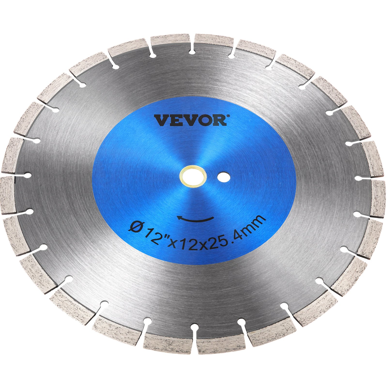 VEVOR 12インチ ダイヤモンドブレード コンクリートソーブレード セグメント高さ0.47インチ コンクリート用