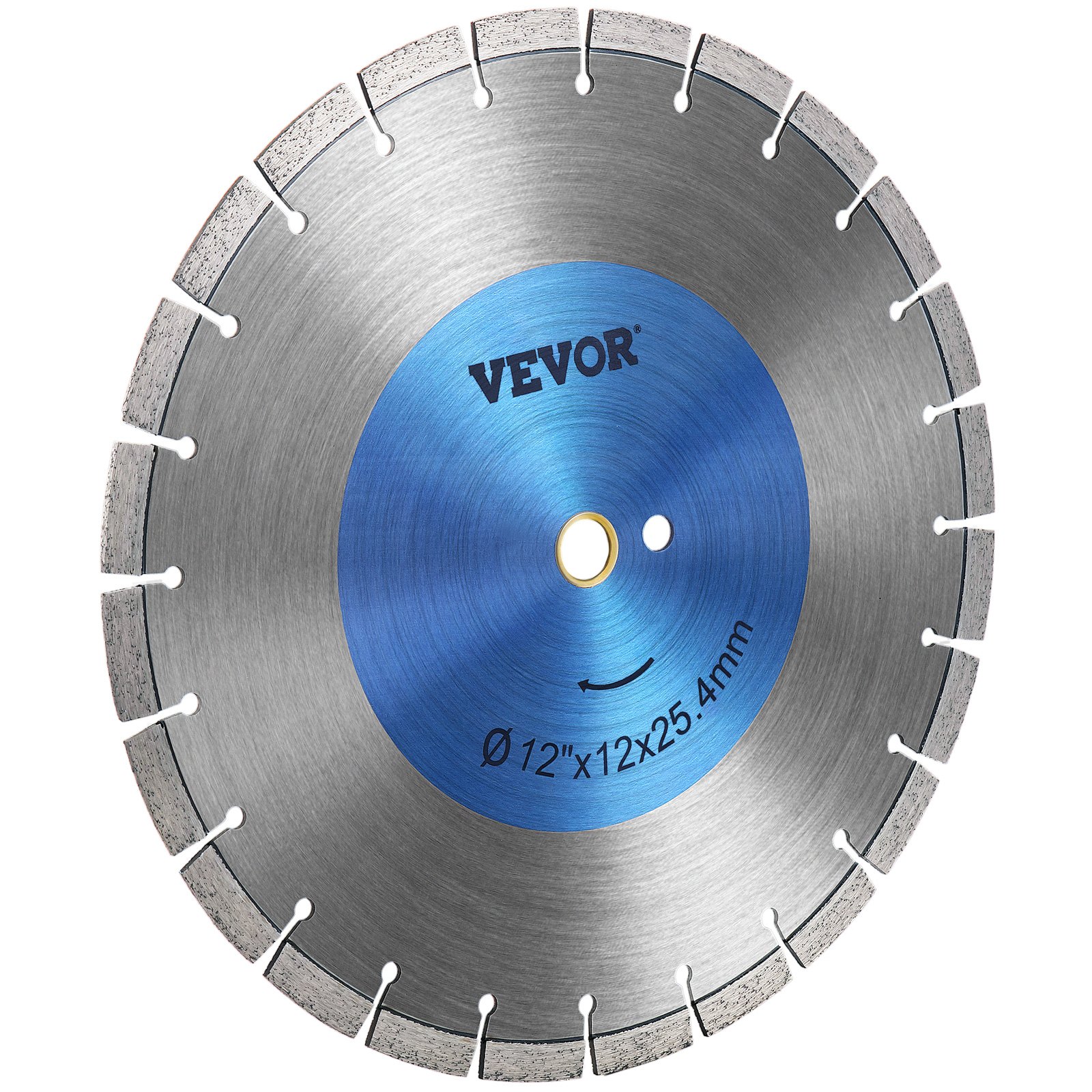 VEVOR 12インチ ダイヤモンドブレード コンクリートソーブレード セグメント高さ0.47インチ コンクリート用