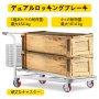 VEVOR 4個（2個ブレーキ、2個リジッド）ポリウレタン スイベルキャスター 15x5cm スチールホイール