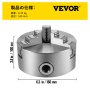 VEVOR 自動調芯 旋盤用 チャック 6インチ 3爪 金属ミーリング旋盤 CNC機械