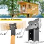 VEVOR ディアブラインドブラケット、ディアスタンドブラケット、樹上の家用 4x4" スチール 4PCS