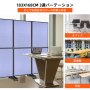VEVOR アコースティックルームディバイダー オフィスパーティションパネル 72"x66" 3パック スチール ブルー