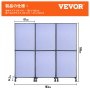 VEVOR アコースティックルームディバイダー オフィスパーティションパネル 72"x66" 3パック スチール ブルー