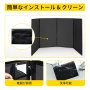 VEVOR DJブース ポータブルイベントファサード ファサードフロントボード 折りたたみ式衝立 スチールフレームスタンド 取り外し可能 持ち運び便利 ブラック