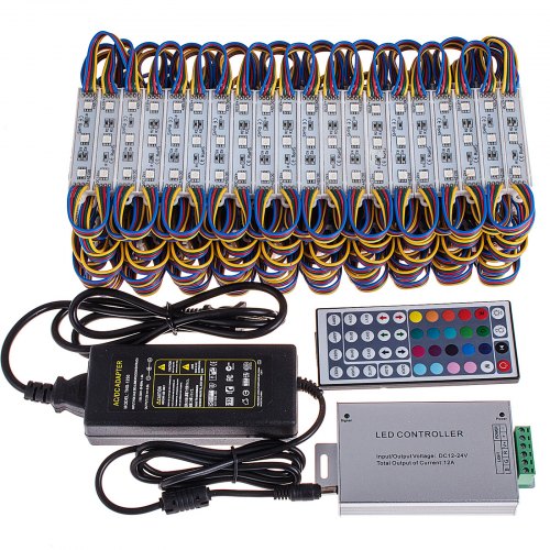 ストアフロントライト RGB SMD5050 窓LEDライト 200pcs 粘着剤付き 3LEDモジュールライト
