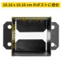 4x4インチ ポストベース、ポストアンカー 3PCS デッキサポート用 黒色粉体塗装ブラケット