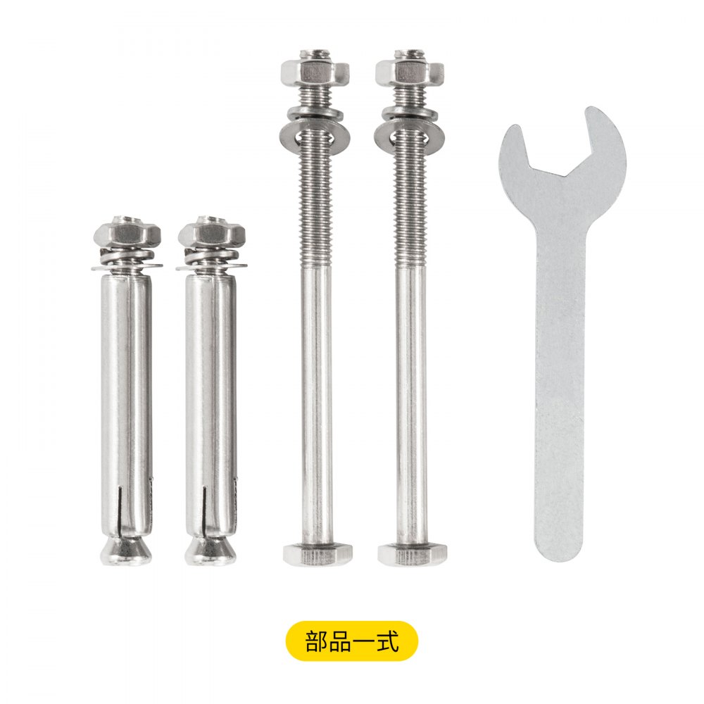 VEVOR スタンドオフポストベース 調整可能なポストベース 6x6" ボルト付き ステンレス鋼