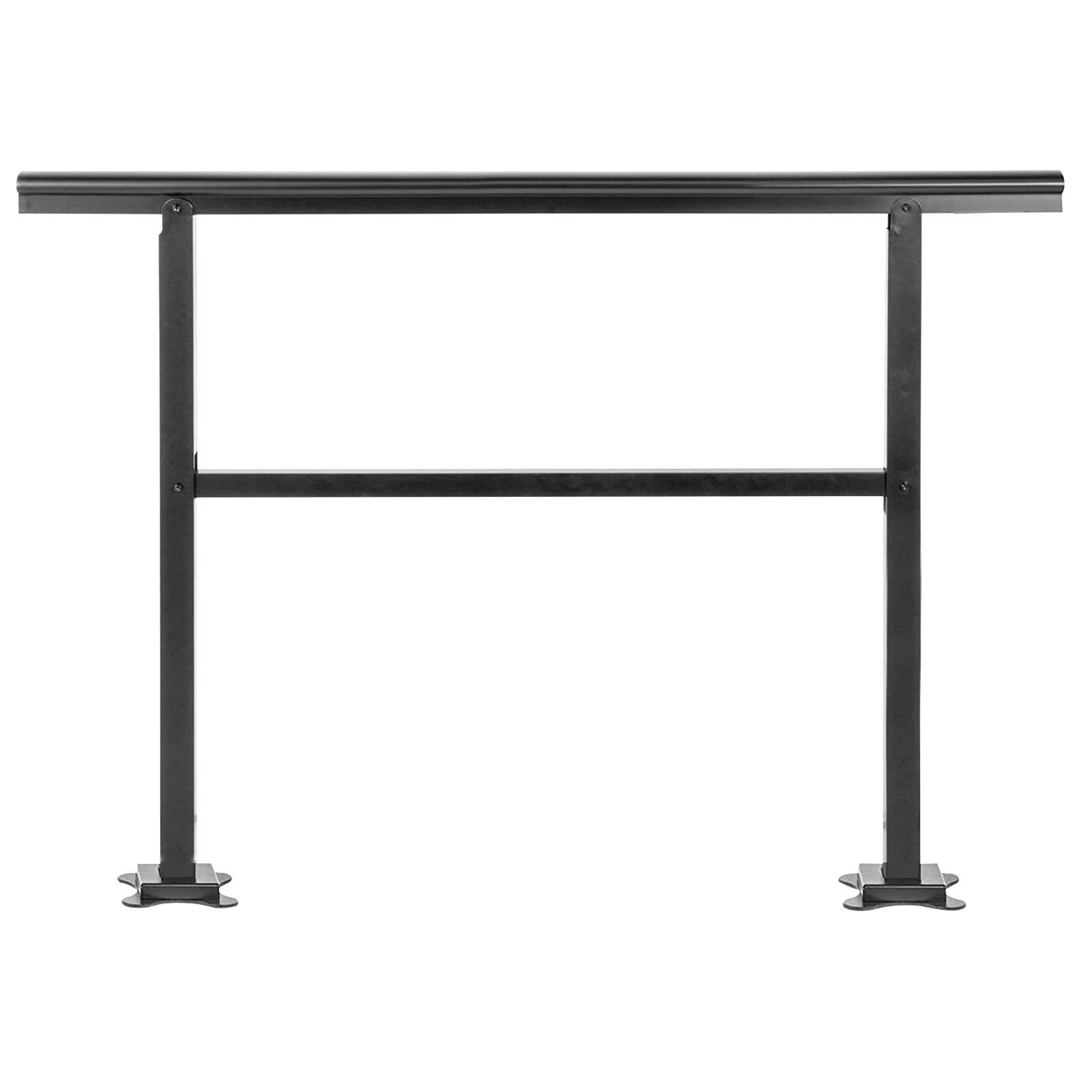 屋外ステップ用手すり 屋外手すり 屋外階段の手すり 121x85cm 黒 3-4ステップに適合