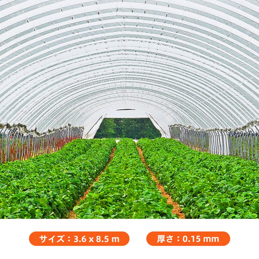 VEVOR 温室フィルム 温室ポリエチレンフィルム 3.6x8.5m 温室プラスチック