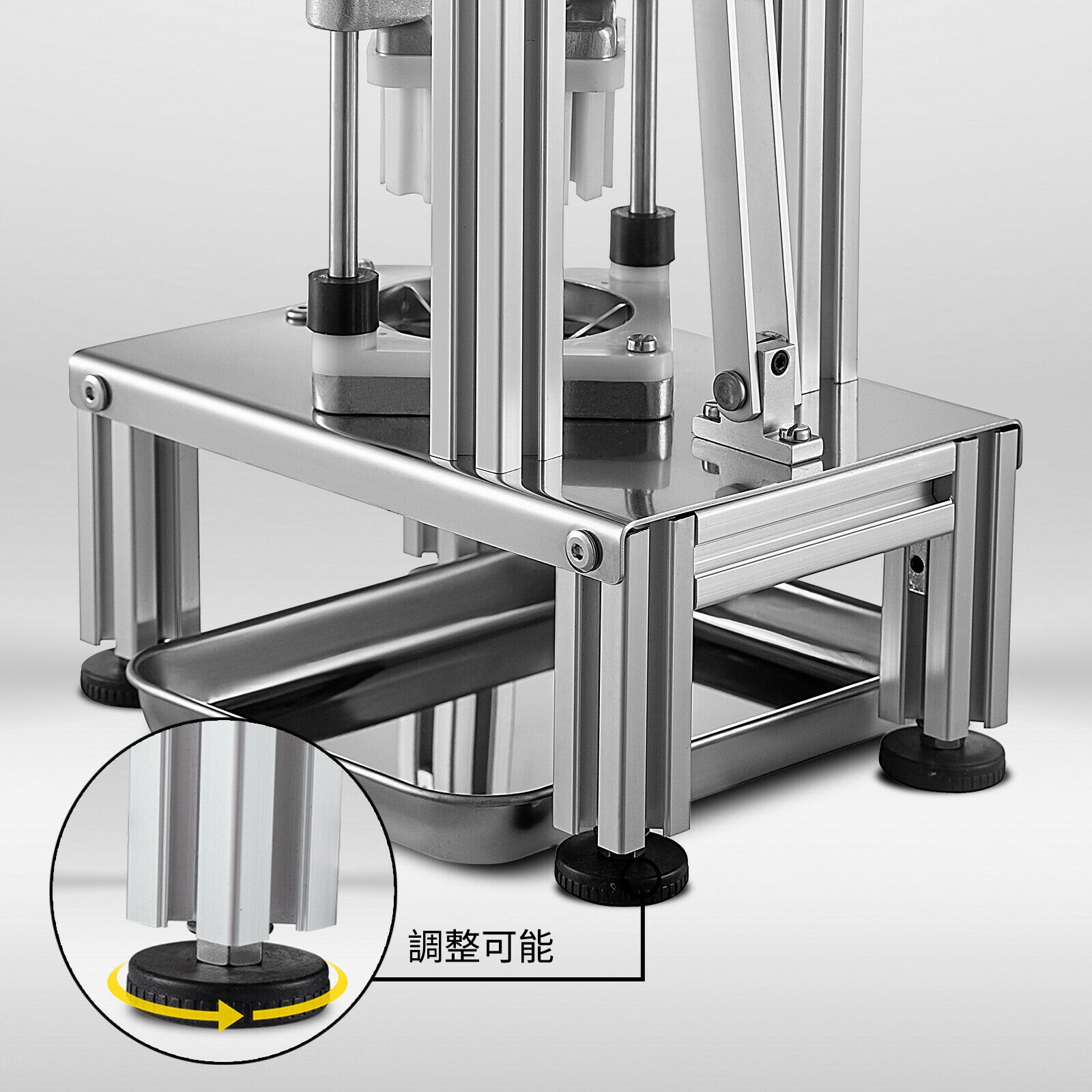 VEVOR 業務用野菜ダイサー 業務用野菜フルーツチョッパー 4枚刃付き 業務用ダイサー