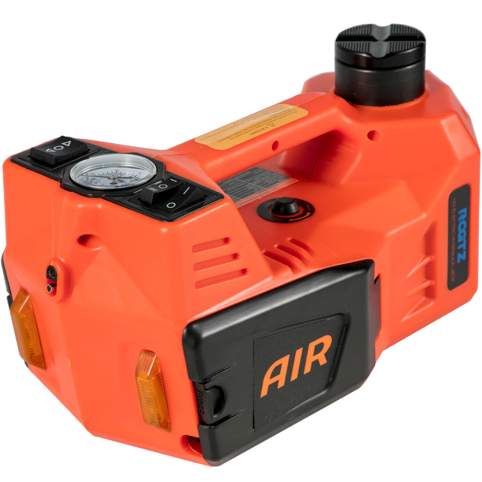 電気自動車用ジャッキ 電動ジャッキ 12V DC 5T（11023ポンド）、タイヤインフレーターポンプとLED懐中電灯付き