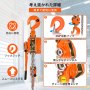 チェーンホイスト レバーホイスト 0.75Tの吊り上げ能力 3Mのチェーンと頑丈なフック付き