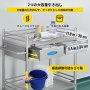 医療歯科技工所サービングカートトロリー 2引き出しポータブル ステンレス鋼