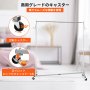 VEVOR Z-Truck 衣類ラック ローリングガーメント 調節可能な高さ95-160cm Zラック ロック可能なキャスター 高耐久 銀