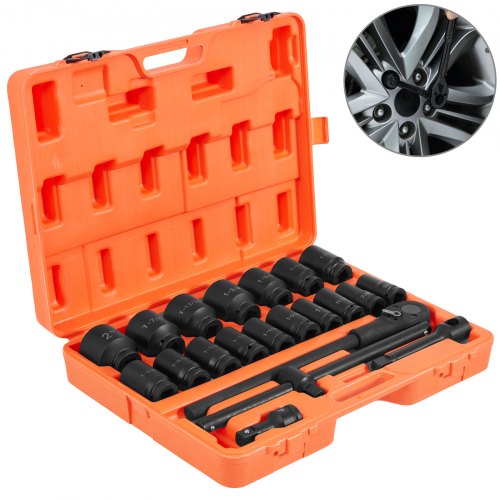 ディープインパクトソケットセット 3/4インチ 22PCS 7/8-2インチ SAE 6ポイントエクステンションバー
