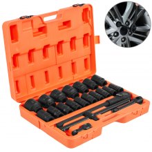 ディープインパクトソケットセット 3/4インチ 22PCS 7/8-2インチ SAE 6ポイントエクステンションバー
